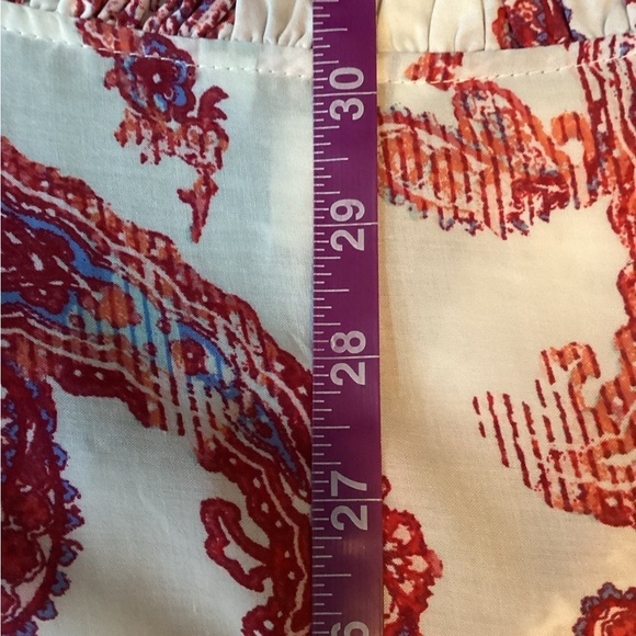 Plus Size, Cato Red and White Patterned Blouse, 3X - Picture 8 of 10